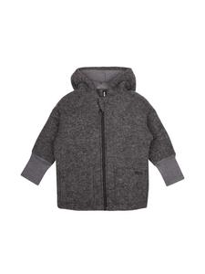 Куртка с капюшоном из вареной шерсти серого меланжевого цвета pure pure by BAUER