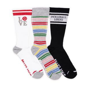 Женские компрессионные хлопковые носки MUK LUKS, 3 пары, цвет Rainbow