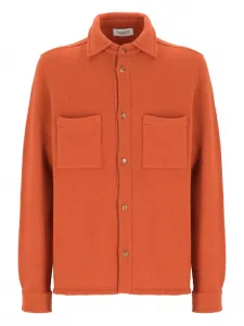 Куртка-рубашка с карманами в рубчик Laneus, оранжевый