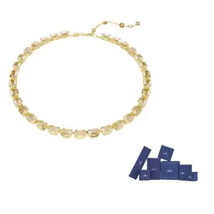 Swarovski Ожерелье millenia tennis gold tone emerald cut