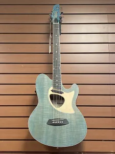 Ibanez TCM50FM Talman акустическая/электрогитара в цвете открытый поровый деним синий