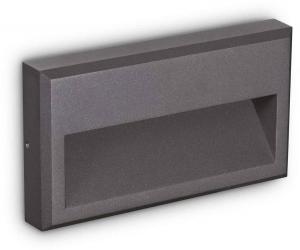 Уличный настенный светильник Ideal Lux Febe, серый - металл - 23 x 13 x 3 см