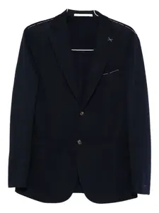 Блейзер с двумя пуговицами и накладными карманами Eleventy, синий