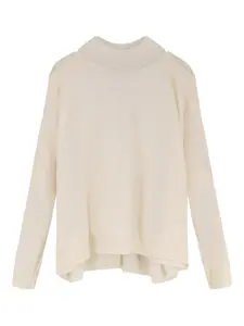 Вязаный свитер с воротником-стойкой Ixos, светло-коричневый