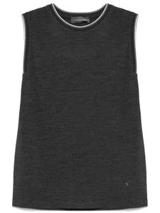 Lorena Antoniazzi топ с контрастной отделкой, серый