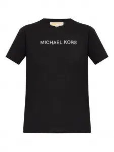 Футболка с логотипом, украшенным бисером Michael Michael Kors, черный