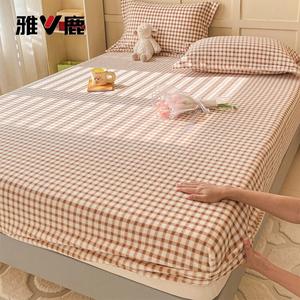 Yalu Комплект постельного белья из 3 предметов (простыня на резинке 200х220 см, 2 наволочки), молочный бархат, цвет Nuan Yang - Milk Coffee Plush