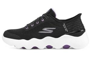 Skechers Go Walk Massage Fit Lifestyle Shoes Women's Low-top Black/White/Purple
