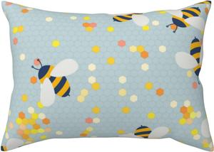 Pevtufa Наволочка с принтом пчел, застежка конверт Bees