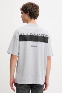 Хлопковая футболка REDACT SS CREW Allsaints, серый