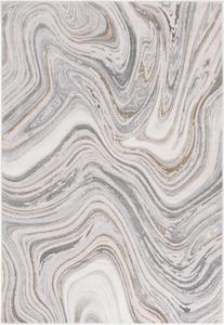 Ковер SAFAVIEH, 201 x 201 см, Prestige Collection, Ivory/Grey, геометрический рисунок, идеален для помещений с высокой проходимостью в гостиной, спальне, столовой (PTE108A)