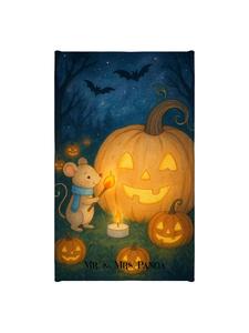 Mr. & Mrs. Panda Мини-полотенце с рисунком тыквы и мышки, без надписи, белого цвета