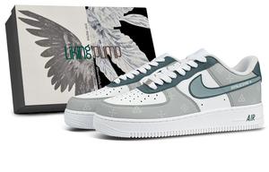 Кроссовки Air Force 1 Coverage Low top Unisex Gray Nike, светло-серый