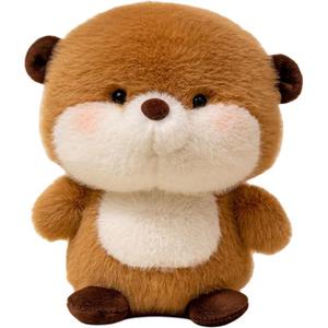 Милая настольная игрушка-компаньон плюшевая кукла 16 см QICAIYANG, otter