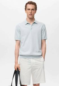 Поло Mango Polo shirt, Light Blue