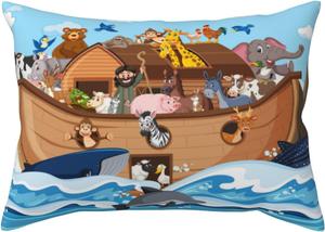 Pevtufa Наволочка с плавающим принтом "Животные на Ноевом ковчеге" с застежкой конверт Animals on Noah's Ark Floating