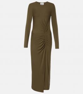 Желина собранное джерси макси-платье Marant Etoile, хаки