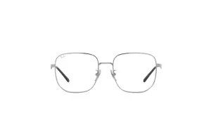 Металлическая оправа для очков асимметричной формы унисекс разноцветная RayBan, серебряный