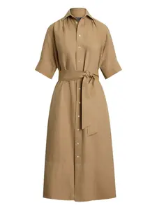 Платье-рубашка с поясом POLO RALPH LAUREN, нейтральный