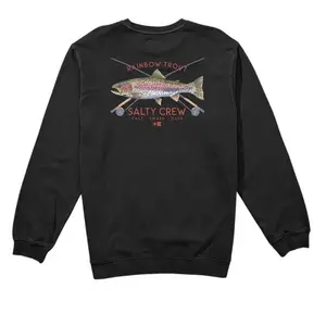 Толстовка Salty Crew Trout mount vintage crew fleec, черный
