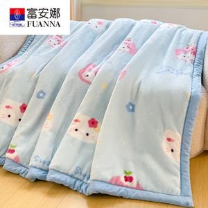 Fuanna Плед 150х200 см, 2 кг, двойной флис, мягкий, согревающий, цвет Mengchong Leyuan