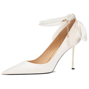 Туфли на тонком каблуке высотой 8 см для женщин RoseDoris, Ecru