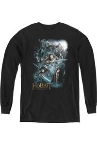 Футболка с длинным рукавом для детей "Эпическое приключение Хоббита" Gildan, черный