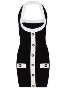 Трикотажное платье мини Balmain, черный