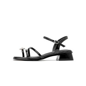 AOKANG Сандалии женские с одним ремешком, черные