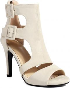 JOEUSTY Женские вечерние босоножки с ремешком на щиколотке, открытым носком, на высоком каблуке, шпильке