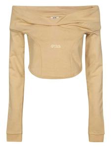 GCDS хлопковый топ, нейтральный