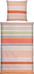 Постельное белье терра-зеленый-бежевый 1x 135x200 см + 1x 80x80 см REDBEST