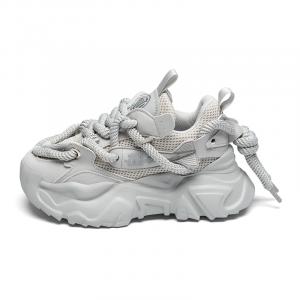 Абразивостойкие, дышащие, легкие, увеличивающие рост массивные кроссовки Unisex ZHR, светло-серый