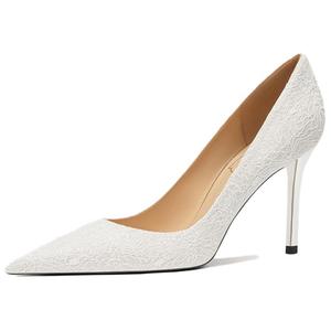 Zubumei Стройные каблуки на шпильке 6 см женские белые шампань, цвет Champagne