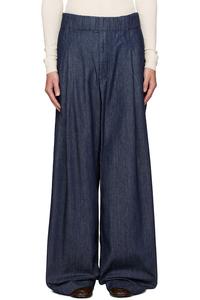 Dries Van Noten Темно-Синие джинсы на шнуровке