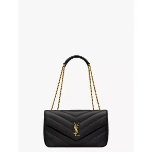 Сумка-Трансформер Loulou среднего размера. Saint Laurent, черный