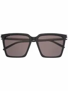 Солнцезащитные очки в массивной оправе Saint Laurent Eyewear, черный