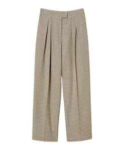 Бежевые брюки микро-пед-де-пуль Twinset, бежевый