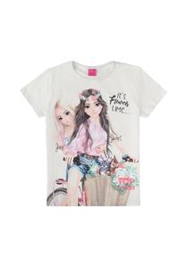 Футболка с принтом TOP Model, белый