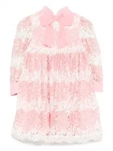 Кружевное платье с бантом Patachou, розовый