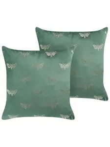 Декоративная подушка Beliani 2er Set Deko YUZURI, цвет grün/gold