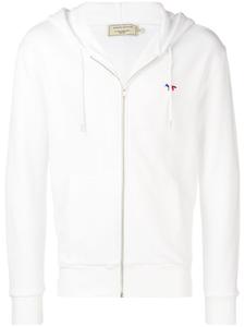 Maison Kitsuné худи на молнии, белый