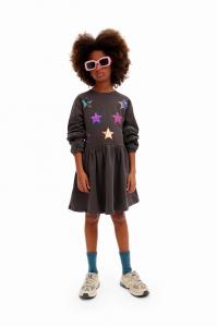 Детское хлопковое платье Desigual, черный