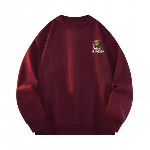 Свитшот Unisex Crew Neck Moderate Heavyweight HUANQIU, burgundy
