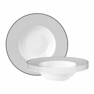 Суповая тарелка Suppenteller No Limits Moments ø 23,7 см, набор 6 шт., бело-серая Seltmann Weiden, Weiß-grau
