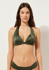 Верх бикини SHINY Calzedonia, зеленый