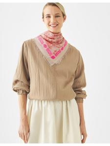 Codello Жаккардовый шарф красного цвета