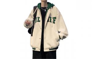 Бейсбольная куртка унисекс MONTVOO, Черный (на флисовой подкладке)