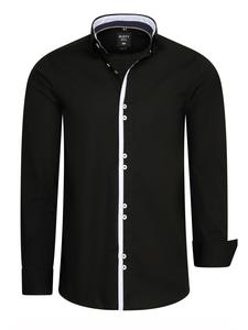 Повседневная рубашка с застежкой на две пуговицы черного цвета Rusty Neal