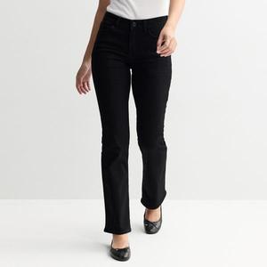 Джинсы-буткат с заниженной талией, с закругленными углами, для юниоров So, черный